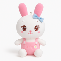Vente chaude d'usine : Adorables animaux en peluche super doux en forme de lapin de 8 pouces pour la décoration de la salle de jeux et les cadeaux d'anniversaire