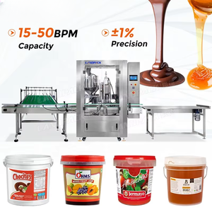 Mechanical Viscous Butter Mustard Chocolate Spread Paste Filling Line Machine Automatic Chocolate Paste Single Nozzle Rotor <b>Pump</b> - Product Image 1
