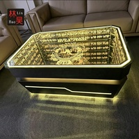 Vente en gros de table de bar LED Infinite nouveau design de meubles en verre pour la maison bar salon hôtel-pour discothèque KTV boîte de nuit