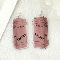 Breloques de noël acrylique fragile étrange lampe de bureau pendentif bijoux résultats pour collier porte-clés bricolage