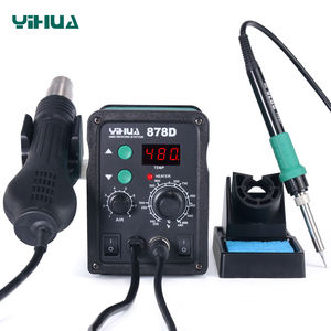 YIHUA 878D 2 in 1 Anti-statis Suhu Konstan Layar Digital SMD Hot Air Gun Soldering Iron Soldering Station - Product Image 3