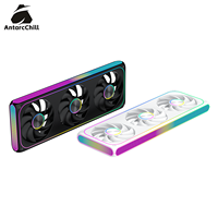 Set Kipas ARGB Terintegrasi AntarcChill Wholesale 360mm, Dapat Disambung Daisy-Chain, Kipas PWM 120mm untuk Pendinginan Casing PC