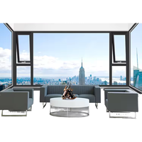 Ventana Moderna de Aluminio con Apertura Vertical, Vidrio Templado Resistente al Viento, para Cocina, Baño y Dormitorio