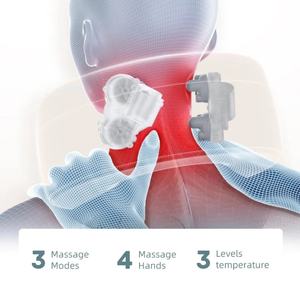 Masajeador de cuello y hombros con compresa caliente, almohada de masaje inteligente en forma de U para aliviar el dolor de cuello y hombros y relajación - Product Image 3