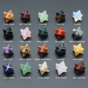 20mm Cristal Naturel Merkaba <span class=keywords><strong>Protection</strong></span> Sculpture Rose Quartz Étoile Pendentifs Charmes Méditation Énergie pour DIY Fabrication de Bijoux - Product Image 4