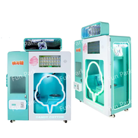 Distributeur automatique de nourriture personnalisable à haut rendement exploité par un centre commercial Machine à barbe à papa commerciale intelligente