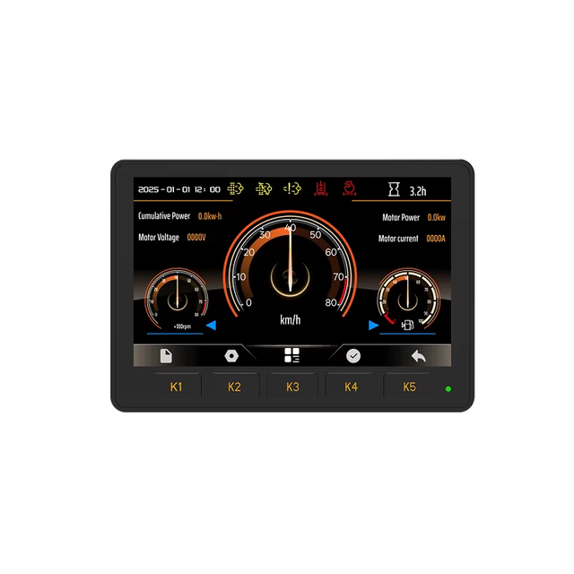 5 Inch HMI Screen Display with IO Logical Control Programming with 5 Button LCD Industrial Aerial Work Platform DL-DIS50
