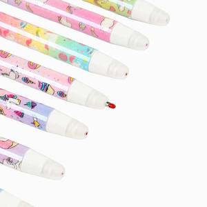 Гелевая ручка O&Q с двойным наконечником, термочувствительная, пластиковая, 0,5 мм, черная/синяя, с милым единорогом, кавайная, для творчества - Product Image 5