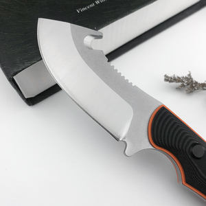 Cuchillo de Camping EDC de Hoja Fija BM 15018, Acero Inoxidable, Punta Caída, Borde Dentado, Mango Negro y Naranja, Herramienta de Supervivencia al Aire Libre OEM - Product Image 3