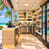 Magasin de conteneurs modernes extensibles et soudés, installation rapide, magasin de proximité commercial à vendre
