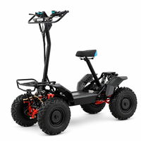 Nouvelle trottinette électrique intelligente à quatre roues motrices, pliable, direction assistée, quad électrique 4x4 avec capacité de remorquage, batterie amovible et siège