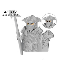 Mini figurines KT1050 Star Medieval Soldier Series Elf Lance Warrior Figure Military Building Block Bricks Toy Wars Game Toy