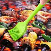 Kuas Oles Silikon untuk Memasak Barbekyu Tahan Panas Ramah Lingkungan Mudah Dibersihkan untuk Kue, Minyak, Mentega, Saus & Marinade