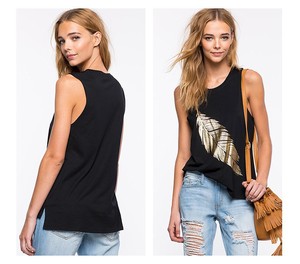 T-<span class=keywords><strong>Shirt</strong></span> <span class=keywords><strong>sans</strong></span> manches pour femmes, ample et imprimé, classique, Yoga, exercices de course - Product Image 3