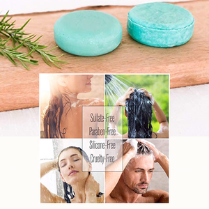 Juego de barra de champú y acondicionador sólido de menta de Romero Crecimiento del cabello Jabones hechos a mano naturales Anti pérdida de cabello Jabón sólido para el cabello - Product Image 3