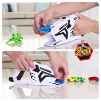 Ensemble de jeu de tir EPT 2 en 1, pistolet à catapulte avec 4 avions et 4 voitures, jouet de tir pour enfants