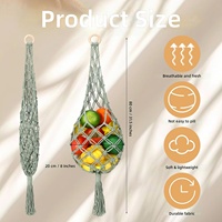 Sac de rangement en filet pour fruits et légumes, panier suspendu de cuisine tissé à la main, organisateur de produits frais en maille