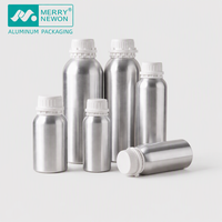 Bouteille en aluminium de 250 ml et 500 ml pour réactifs liquides et produits chimiques avec joint de couvercle interne – Bouteille personnalisée en métal pour emballage de parfum