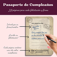 Carte d'invitation personnalisée pour 18 ans, Livre de signatures de passeport pour hommes et femmes, Livre d'or avec jeux, Voyage vers l'année de naissance