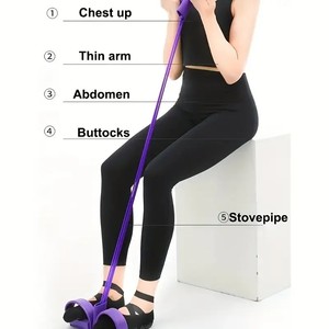 Fascia Elastica in TPE ad Alta Elasticità, Banda a 4 Fili per Yoga e Palestra, Stretching Gambe e Tonificazione Addominale - Product Image 2
