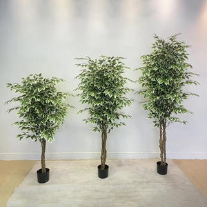Plantas de imitación para interiores, plástico barato, Higo llorón realista, árbol de bonsái, planta de Ficus de <span class=keywords><strong>Benjamin</strong></span> Artificial, decoración de árbol de bonsái - Product Image 3