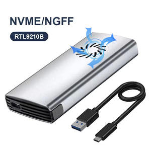 เคสอะลูมิเนียมดีไซน์ใหม่พร้อมพัดลมระบายความร้อนสำหรับ M.2 NVMe SSD รองรับ NGFF NVME สำหรับ Kinston M.2 SSD เคส NVMe ความเร็วสูง - Product Image 4
