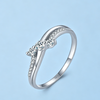 Bague torsadée en argent sterling 925 avec zircons CZ, pavé délicat, empilable, hypoallergénique, bijoux fins, vente en gros