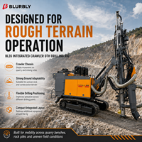 Foreuse DTH sur chenilles intégrée BL35 avec compresseur d'air intégré pour le dynamitage et le forage de roche en carrière