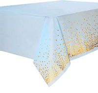 Nouvelle nappe bronzée à pois, nappe jetable à pois noirs et dorés pour fête de mariage, nappe à pois roses et dorés