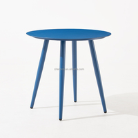 Ensemble de mobilier de patio moderne en corde, table basse de balcon, ensemble bistrot 4 places, table ronde, ensemble de salle à manger de restaurant avec coussins