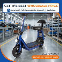 Scooter électrique avec siège, moteur sans balais, batterie au lithium, capacité de 150 kg, siège confortable, panier de rangement – Fournisseur d'usine fiable