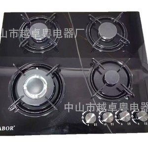 Estufa de gas Kabor de 36 pulgadas con panel de cristal negro, cuatro quemadores, empotrable para uso doméstico - Product Image 5