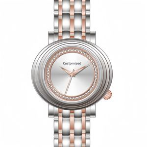 นาฬิกาควอตซ์ทรงรีแบบใหม่ OEM ODM ผลิตตามสั่ง ตัวเรือนสแตนเลสสตีล 316L สีทองบางเฉียบ นาฬิกาข้อมือผู้หญิงสุดหรู ขนาด 32 มม. เครื่องควอตซ์ญี่ปุ่น - Product Image 4