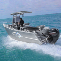 Bateau de Pêche de Luxe en Aluminium Kinocean Sport Yacht avec Moteur Hors-Bord Puissant, en Promotion pour la Croisière