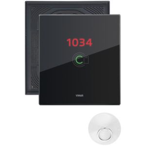 Sonnette numérique Vimar, écran tactile noir, affichage 1034, IP55, utilisation intérieure/extérieure - Product Image 1
