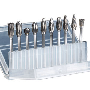 HUHAO 10 stuks 3mm schacht hardmetaal frees enkelvoudige snede roterende frees wolfraamcarbide roterende frees elektrische slijpboor - Product Image 1