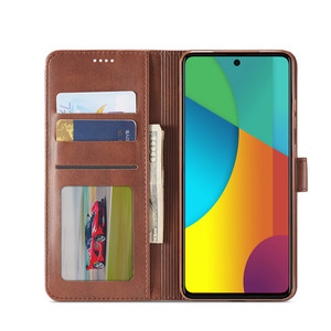 LC.imeekeกระเป๋าสตางค์พร้อมหัวเข็มขัดสําหรับSamsung Galaxy A91/S10 Lite/M80Sพลิกแม่เหล็กฝาครอบโทรศัพท์ขาตั้ง