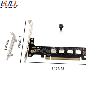 การ์ดแปลง PCI-E 4.0 16X เป็น 4 * Oculink SFF-8611 SFF-8612 รองรับการเชื่อมต่อแบบ PCIe X4x4x4x4 Bifurcation มีสินค้าในสต็อก - Product Image 3