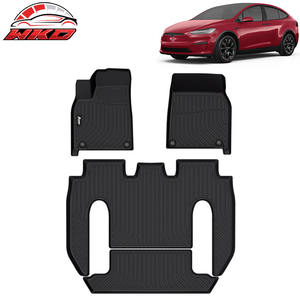Tapis de sol 3D moulés toutes saisons en TPE pour Tesla Model X 6 places 2022-2025, protection avant et arrière - Product Image 1