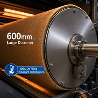 Presse à chaleur rotative automatique avec vitesse de 230 m/h, calandre de sublimation de 600 mm pour l'impression de tissus en rouleau
