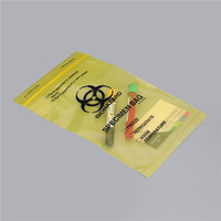 Sac de transport pour tubes de prélèvement sanguin et échantillons de laboratoire, avec poche arrière et fermeture à glissière pour échantillons biologiques dangereux