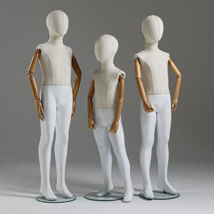 Регулируемый манекен-торс из стеклопластика для детей с головой для демонстрации одежды в магазинах, реквизит для модельных показов - Product Image 4