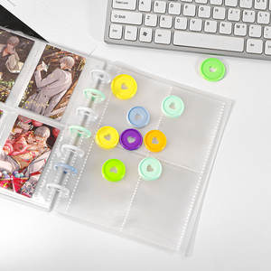 <span class=keywords><strong>Anneaux</strong></span> de <span class=keywords><strong>reliure</strong></span> en plastique transparents colorés en forme de cœur pour système de <span class=keywords><strong>reliure</strong></span> à disques pour albums et carnets à feuilles mobiles - Product Image 4