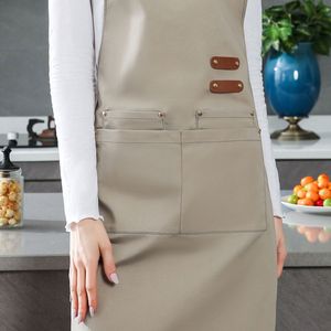 Canvas <b>Apron</b> Cooking <b>Kitchen</b> Wear Resistant Water Repellent Oil Proof With Printed Lettering Daily Use - Product Image 4