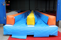 Toboggan aquatique gonflable double piste WINSUN en PVC pour parc aquatique extérieur et centre commercial, avec couleur et taille personnalisables