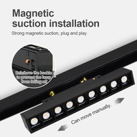 Système d'éclairage sans fil DC48V, nouvelle conception, décoration, lampe sur rail magnétique, éclairage sur rail magnétique linéaire, lampes LED sur rail magnétique