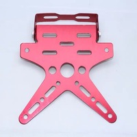 Support de plaque d'immatriculation universel réglable en aluminium CNC pour scooter et moto, fixation arrière électrique en alliage