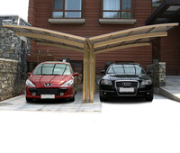 Auvent de voiture en aluminium d'extérieur, cadre métallique, garage de stationnement, abri contre la pluie pour l'ombrage du soleil, carport
