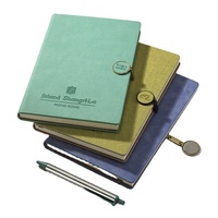 Bloc-notes personnalisables en cuir Pu, avec couverture rigide, wi-fi, chaîne aimantée, pour Journal intime, A5, haute qualité