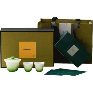 Moji New Boat Festival Covered <b>Bowl</b> Tea Set Business Gift Box Home Gift New <b>Chinese</b> Kung Fu Tea Set - Product Image 5